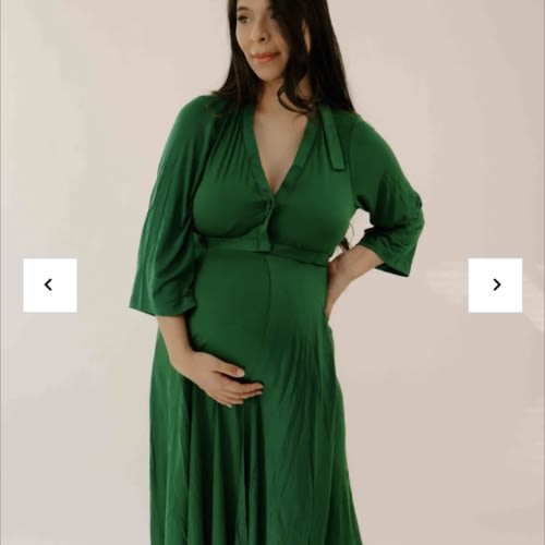 Lila Labor & Postpartum Gown in Emerald