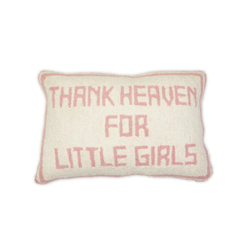 Thank Heaven Punch Embroidery Decorative Throw Pillow