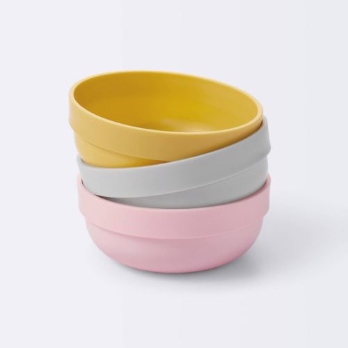 Bowl - 3pk - Cloud Island™, Color: Yellow/Gray/Pink