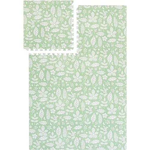 Premium Excercise & Baby Foam Play Mats - Stylish & Large Non-Toxic Puzzle Floor Mat - 6 Tiles - Spacious 6ft x 4ft - Peel-Resistant Reinforced - Soft, Thick, Waterproof - Olive Green