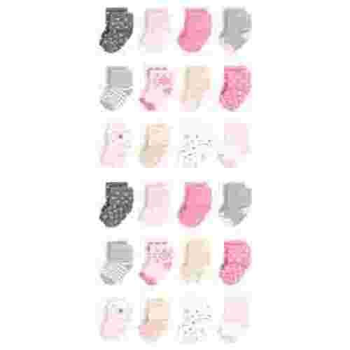Hudson Baby Cotton Socks 0-12 months, 24-Pack