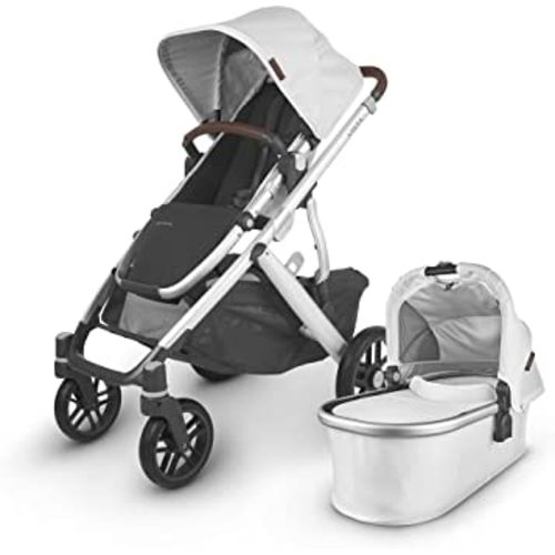 UPPAbaby VISTA V2 Stroller - BRYCE (white marl/silver/chestnut leather)