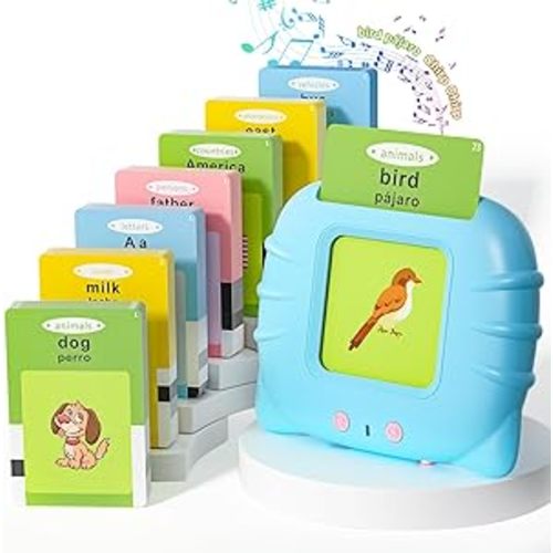 Amazon.com: Ednzion Bilingual English & Spanish Flash Cards for Toddlers, Audible Toys Learning Spanish for Kids Adults, Speech Therapy Toys, Educational Learning Talking Flash Cards 385 Sight Words-Blue : Toys & Games