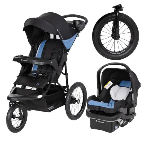 Baby Trend Expedition® Zero Flat Jogger Travel System with LED Lights, Dash Blue