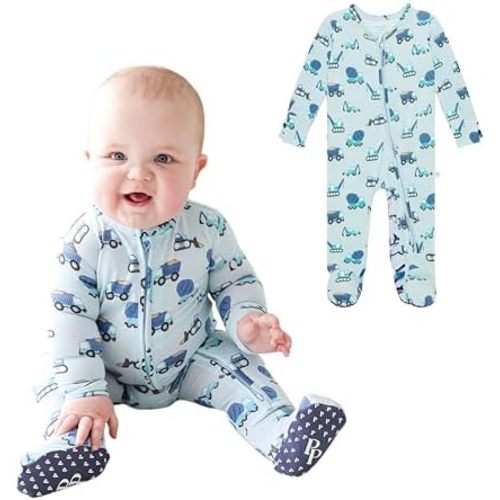 Posh Peanut Baby Boy Footie Pajamas - 9-12M