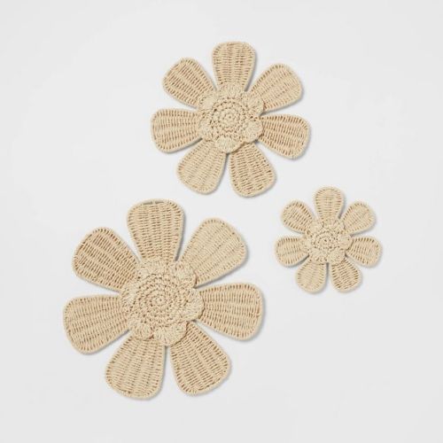 3pc Woven Flower Kids' Wall Décor Set - Pillowfort™