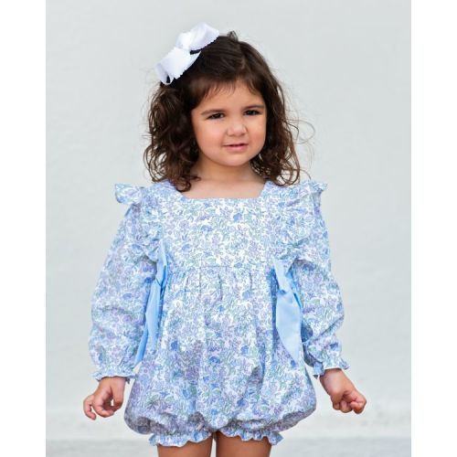 Floral Bow Ruffle Bubble – Cecil & Lou