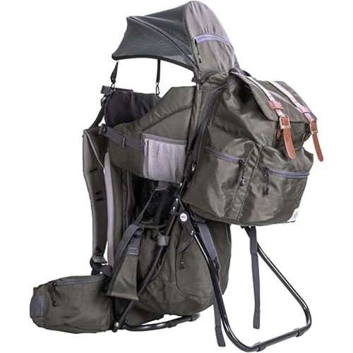 ClevrPlus Urban Explorer Child Carrier Hiking Baby Backpack, Olive Green