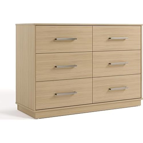 Graco Essentials 6 Drawer Bedroom Dresser (Driftwood) – GREENGUARD Gold Certified Dresser for Kids Bedroom, Kids Dresser with Interlocking Drawer System, 6 Drawer Nursery Dresser