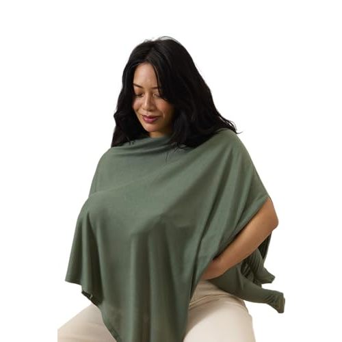 Solly Baby Nursing Cover, Ultra-Breathable, Lightweight Breastfeeding Cover-Up, Buttery-Soft Fabric, Universal Fit, Postpartum Essentials, Newborn Must Haves, Basil