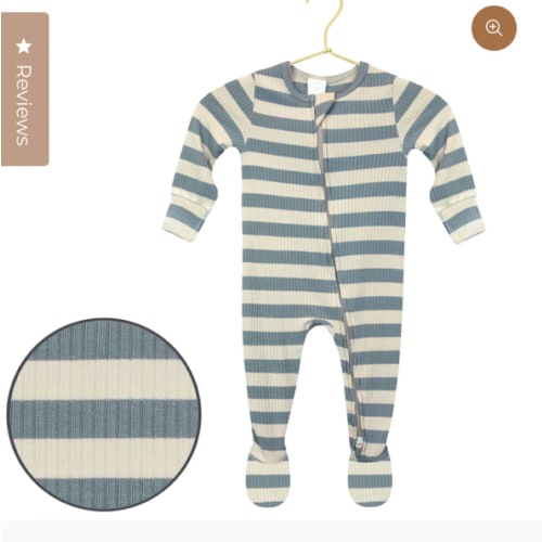 Lincoln Ribbed Zipper Footies