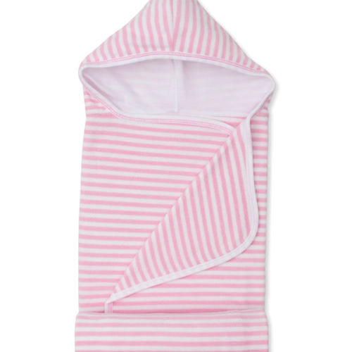 Cabana Terry Stripes Pink Hooded Beach Towel