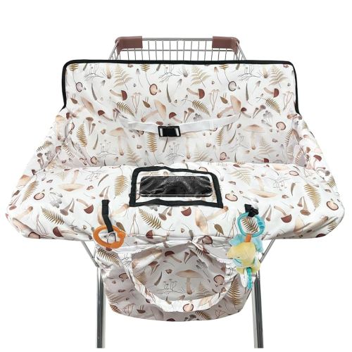 Shopping Cart Cover for Baby,2-in-1 High Chair Cover with Portable Cloth Bag,Cart Seat Pad for Babies Grocery Cushion Cover Restaurant,Suitable for All Supermarkets