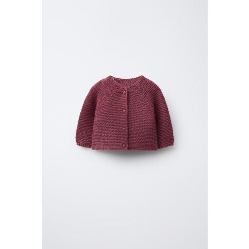 CHUNKY KNIT CARDIGAN - Raspberry | ZARA United States