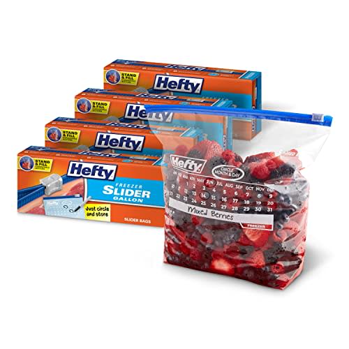  Hefty Slider Storage Bags, Gallon Size, 30 Count (Pack of 4),  120 Total : Health & Household