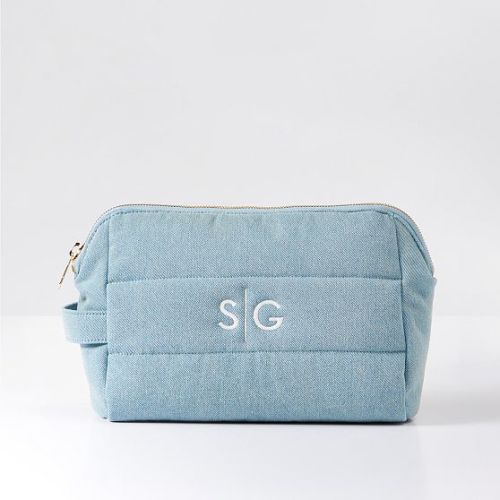 Denim Puffer Pouch