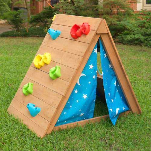 KidKraft A-frame Wooden Hideaway & Climber Toddler Climbing Toy & Reviews | Wayfair