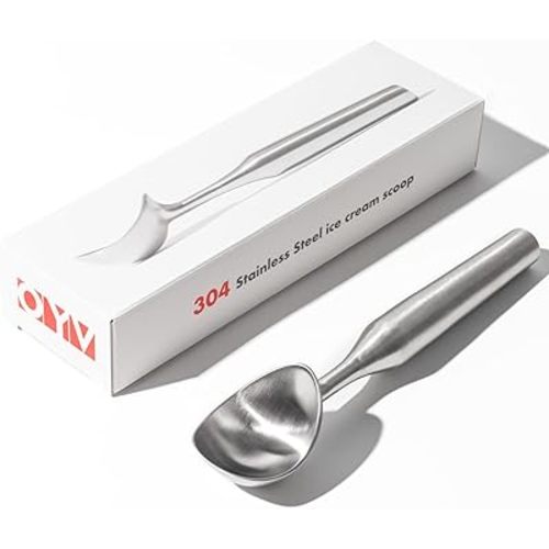Stainless Steel Ice Cream Scoop, Ergonomically Designed Handle for Comfort, Heavy Duty Ice Cream Scooper, One-Piece Design Ice Cream Scoops, Dishwasher Safe.