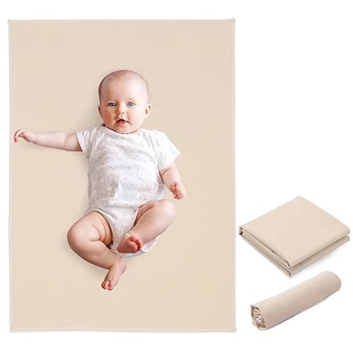 Vegan Leather Portable Changing Pad - Compact & Foldable Travel Mat, Waterproof & Wipeable Baby Changer for On-The-Go Parents, Fits Any Diaper Bag