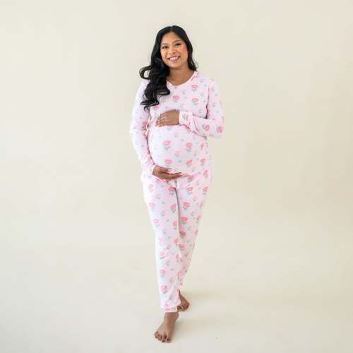 Women's Jogger Pajama Set in Sakura Peony