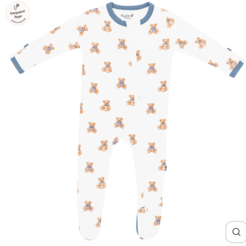 Zippered Footie in Teddy Bear