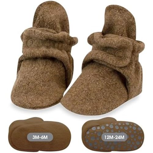 Zutano unisex-baby Cozie Fleece Baby Booties With Grippers