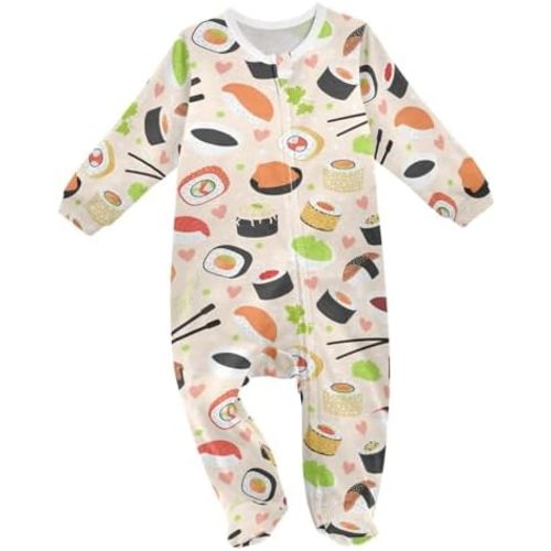 Dussdil CutBaby One-Piece Footies Newborn Rompers Pajamas Cotton Footed Pjs for Sleep Play Boys Girls