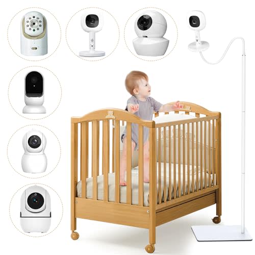 Baby Monitor Floor Stand Compatible with HelloBaby, Nanit Pro, Infant Optics, Babysense, Owlet, Baby, Bonoch, Adjustable Height from 37.4-69, Universal Baby Camera Stand Mount, Safety for Nursery