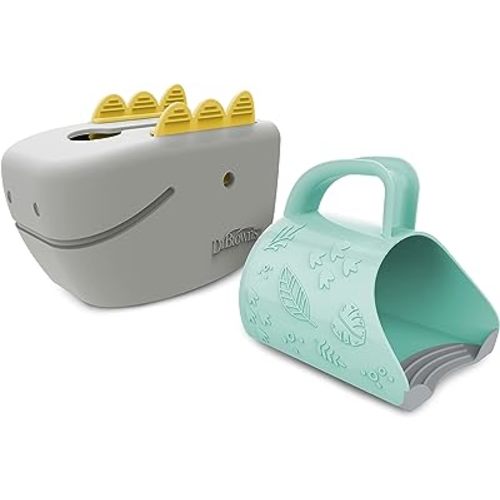 Dr. Brown’s CleanUp Dino-Soft Baby Bath Spout Cover and Dino-Pour Bath Rinse Cup, 0m+, BPA Free, Certified Plastic Neutral