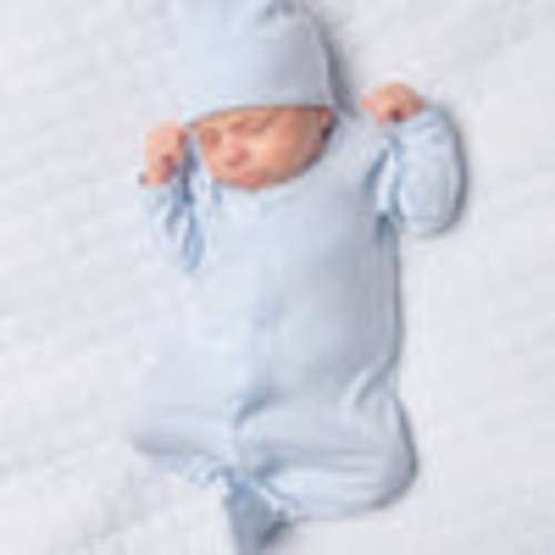 Magnolia Baby Boy Essentials Solid Blue Footie - NB