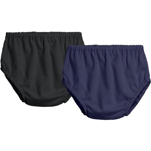 City Threads Made in USA 2-Pack Baby Girls and Baby Boys Unisex Diaper Covers Bloomers Soft Cotton