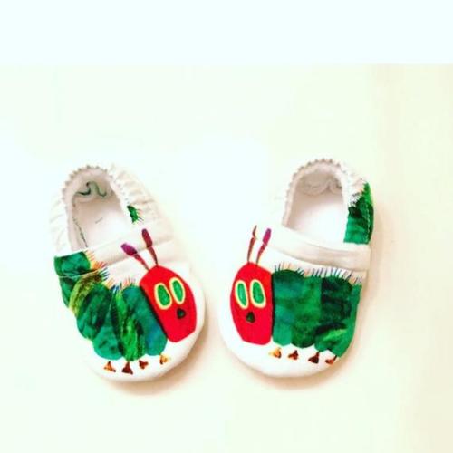 Baby Booties With Caterpillar Print Prints May Vary, Baby Booties, Crib Shoes, Very Hungry Caterpillar Shoes - Etsy