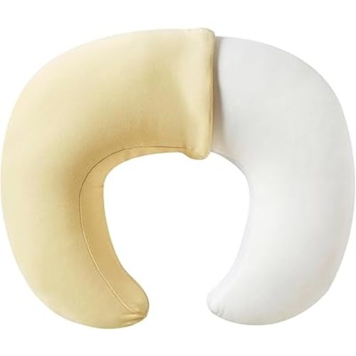 Nursing Pillow, Plus Size Breastfeeding Pillow Original Support for Baby Boys Girls Breastfeeding Essentials, with Removable Soft Cotton Cover (Sand, Large (25.59 * 20.08 * 6.30 Inches))