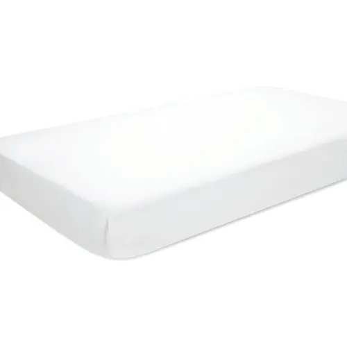 aden + anais Essentials Classic Crib Sheet, 100% Cotton Muslin, Super Soft, Breathable, Tailored Snug Fit, Solid White