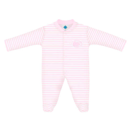 Penn State Nittany Lions Striped Footed Romper (Newborn)