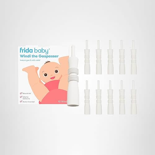 Frida Baby Windi Gas Passer, Baby Gas Relief, Colic Baby Relief, Made in USA, 100% Natural, Safe & Effective Instant Constipation Relief for Babies & Infants, 10ct