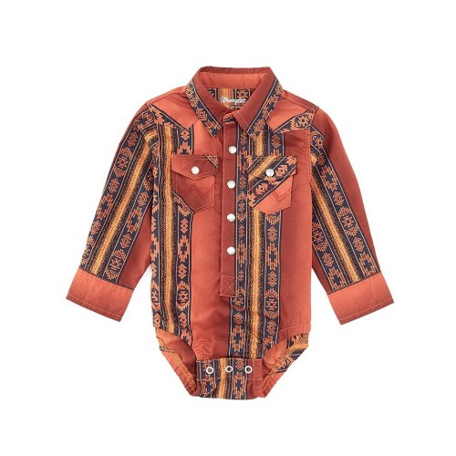 Wrangler® Baby Boys Newborn-24 Months Long-Sleeve Printed Woven Shirt