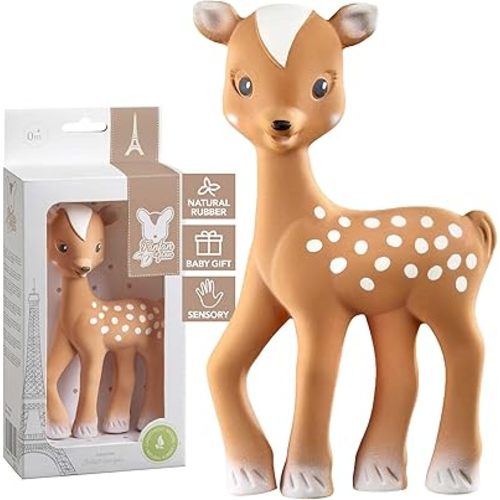 Sophie la girafe | Fanfan The Fawn | Teether Friend to Sophie la girafe | Natural Rubber | Designed for Teething Babies | Awaken All 5 Senses | Easy to Clean