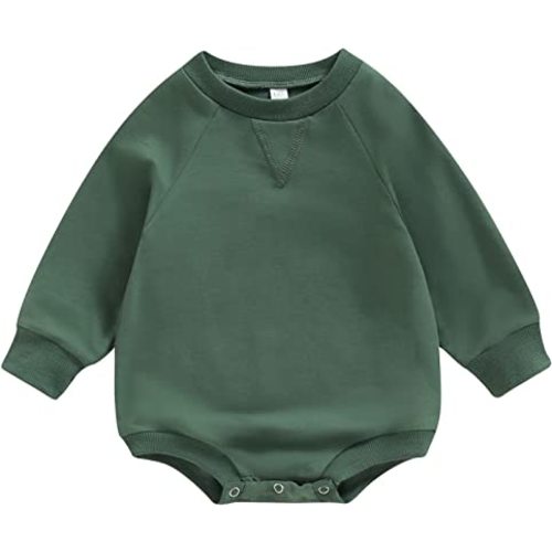 Engofs Newborn Baby Girl Boy Sweatshirt Romper Long Sleeve 0 3 6 12 18 Months Fall Winter Clothes