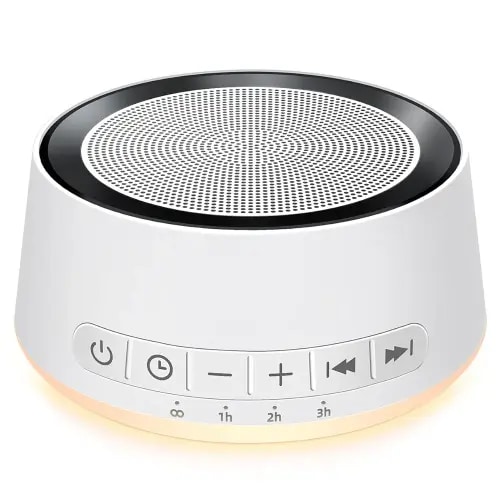 Sound Machine White Noise Machine with 30 Soothing Sounds 12 Colors Night Light Sleep Machine for Baby Kids Adults Brown Nosie Machine with 32 Volume Levels for Office Home Travel