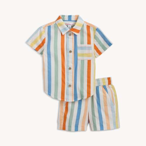Magnetic Boys Collar Shirt & Shorts