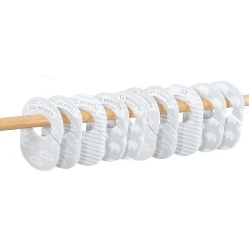The Peanutshell 10-Pack Grey Nursery Closet Organizer Dividers
