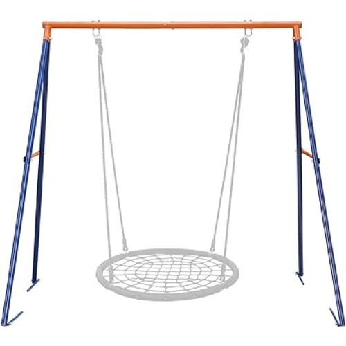 SUPER DEAL Swing Stand A Frame Heavy Duty Extra Large Full Steel Stand with Ground Stakes for Saucer Swing Chair Swing Web Swing, 440lbs Capacity All Weather Fun for Kids Outdoor Backyard
