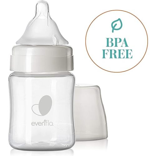 Evenflo Feeding Premium Proflo Venting Balance Plus Wide Neck Baby, Newborn and Infant Bottles - Developed by Pediatric Feeding Specialists - 5 Ounce (Pack of 6)