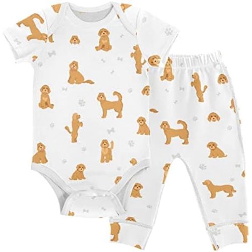 vvfelixl Baby Bodysuits Pants Sets Gnome Mushroom Short Sleeve Baby Clothes for Boys Girls 3M