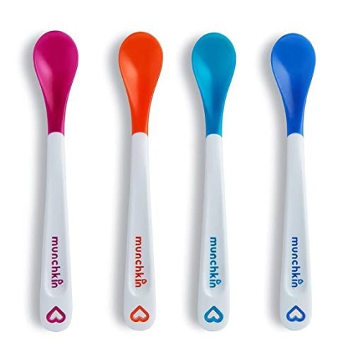 Munchkin White Hot Infant Safety Spoons, 0.39x0.79x6.5 Inch , 4 Count ( Pack of 1)