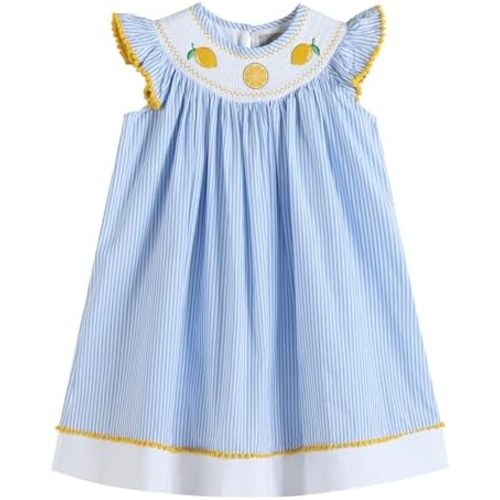 Baby and Girls Smocked Bishop Dress