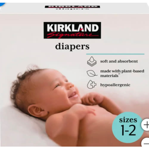 Kirkland Signature Diapers Sizes 1-2