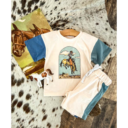 Cody Buckaroo Color Block Short Set