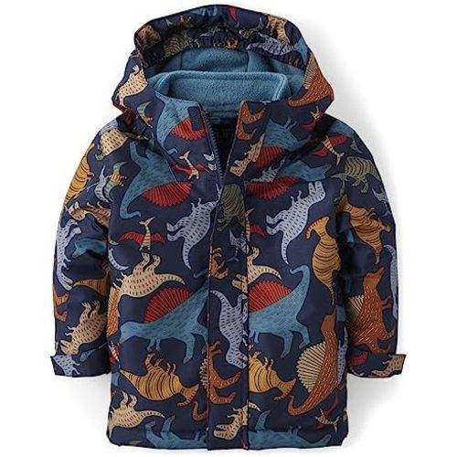 The Children's Place Baby Boys' and Toddler Heavy 3 in 1 Winter Jacket, Wind Water-Resistant Shell, Fleece Inner
